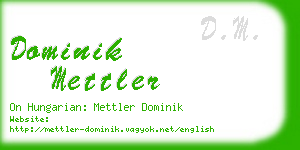 dominik mettler business card